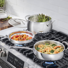 12-Pc PureClad™ Triple-Ply Stainless Steel Cookware Set