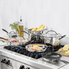 Radiant Pro Stainless with Brushed Titanium Finish 11-Pc Set