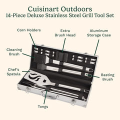 Deluxe Stainless-Steel Grill Set (14 Piece)